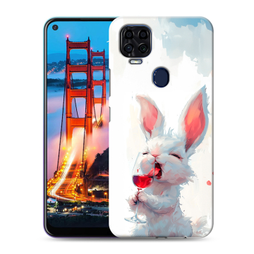 Силиконовый чехол на ZTE Blade V2020 с принтом кролик зайчик