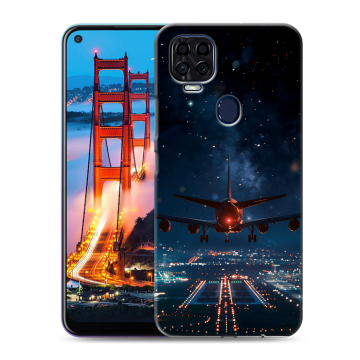Силиконовый чехол на ZTE Blade V2020 с принтом самолет