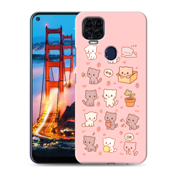 Силиконовый чехол на ZTE Blade V2020 с принтом Hello Kitty Хелоу Кити