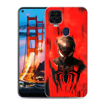 Силиконовый чехол на ZTE Blade V2020 с принтом человек паук spiderman