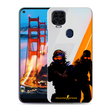 Силиконовый чехол на ZTE Blade V2020 с принтом Контер страйк Counter strike