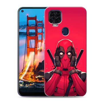 Силиконовый чехол на ZTE Blade V2020 с принтом Дедпул Deadpool