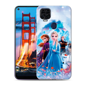 Силиконовый чехол на ZTE Blade V2020 с принтом Холодное сердце Frozen