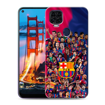 Силиконовый чехол на ZTE Blade V2020 с принтом Барселона Barcelona