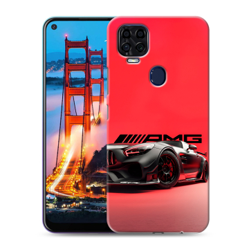 Силиконовый чехол на ZTE Blade V2020 с принтом Мерседес Mercedes AMG