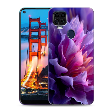 Силиконовый чехол на ZTE Blade V2020 с принтом женский цветы