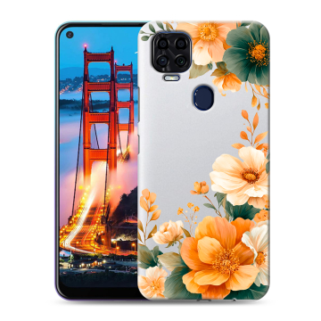 Силиконовый чехол на ZTE Blade V2020 с принтом Цветы принт
