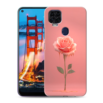 Силиконовый чехол на ZTE Blade V2020 с принтом Розовая роза