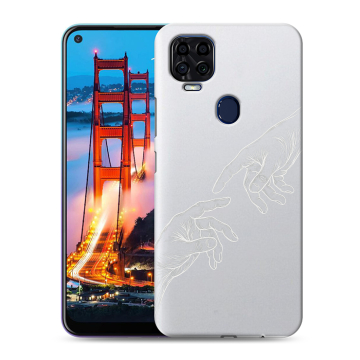 Силиконовый чехол на ZTE Blade V2020 с принтом Сотворение мира