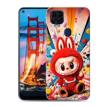 Силиконовый чехол на ZTE Blade V2020 с принтом Labubu Лабубу