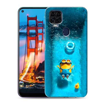 Силиконовый чехол на ZTE Blade V2020 с принтом Миньоны
