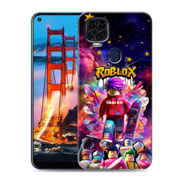 Силиконовый чехол на ZTE Blade V2020 с принтом Roblox Роблокс