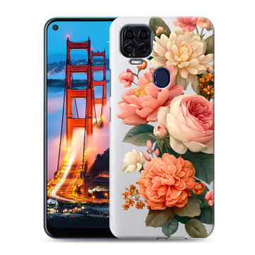 Силиконовый чехол на ZTE Blade V2020 с принтом цветы