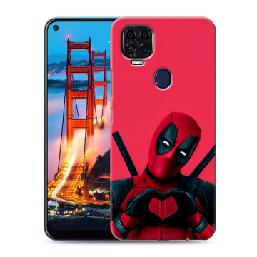 Силиконовый чехол на ZTE Blade V2020 с принтом Дедпул Deadpool