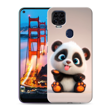 Силиконовый чехол на ZTE Blade V2020 с принтом милая панда