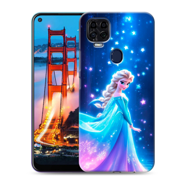 Силиконовый чехол на ZTE Blade V2020 с принтом Холодное сердце Frozen