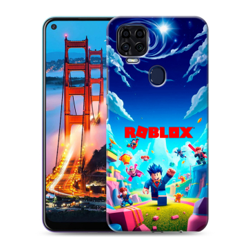 Силиконовый чехол на ZTE Blade V2020 с принтом Roblox Роблокс