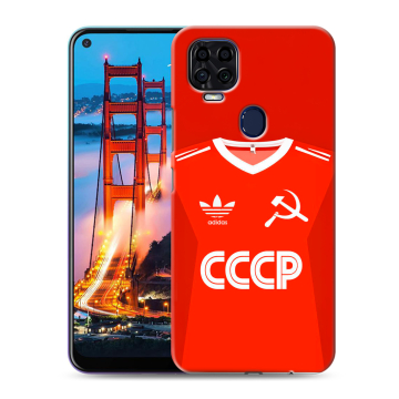 Силиконовый чехол на ZTE Blade V2020 с принтом Флаг Герб СССР