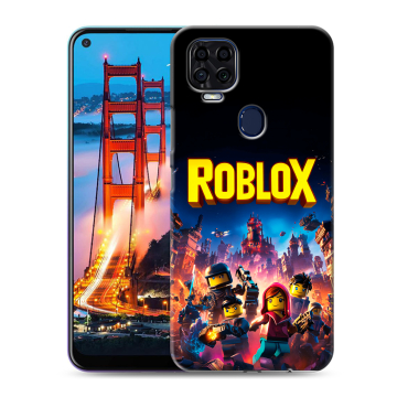 Силиконовый чехол на ZTE Blade V2020 с принтом Roblox Роблокс