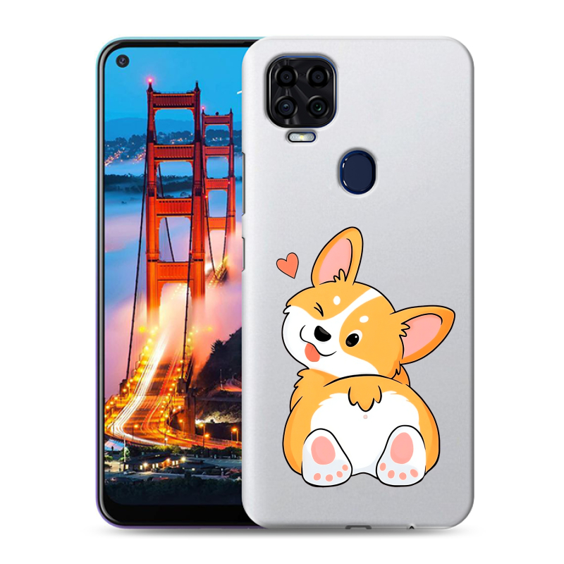 Силиконовый чехол на ZTE Blade V2020 с принтом Корги Силиконовый чехол на ZTE Blade V2020 с принтом Корги
