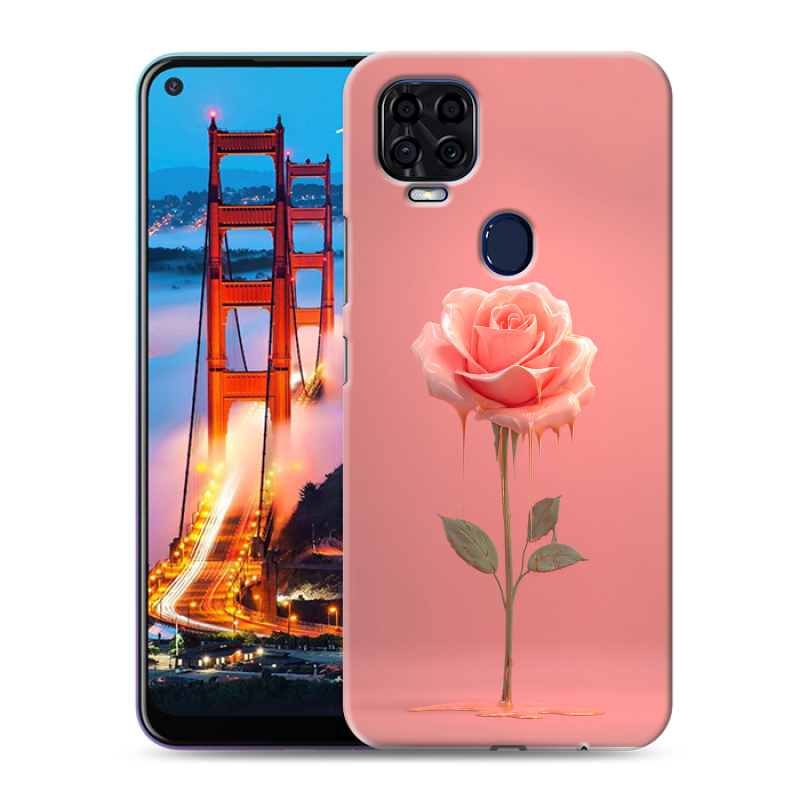 Силиконовый чехол на ZTE Blade V2020 с принтом Розовая роза Силиконовый чехол на ZTE Blade V2020 с принтом Розовая роза