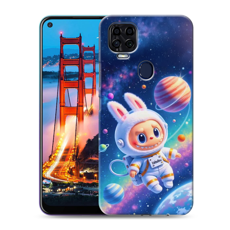 Силиконовый чехол на ZTE Blade V2020 с принтом Labubu Лабубу Силиконовый чехол на ZTE Blade V2020 с принтом Labubu Лабубу