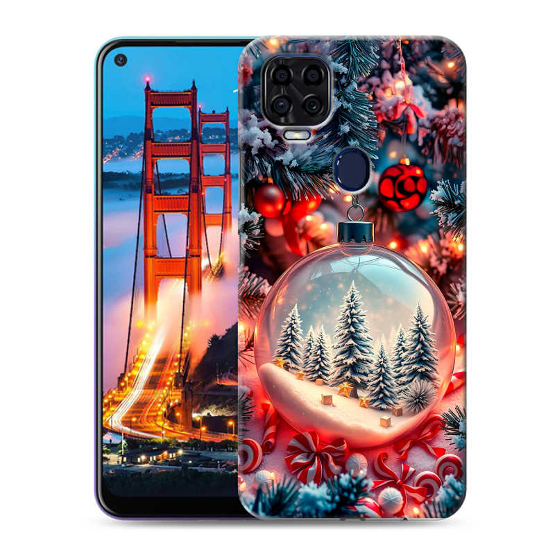 Силиконовый чехол на ZTE Blade V2020 с принтом Новый год Силиконовый чехол на ZTE Blade V2020 с принтом Новый год