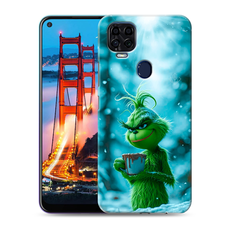 Силиконовый чехол на ZTE Blade V2020 с принтом Новый год гринч Силиконовый чехол на ZTE Blade V2020 с принтом Новый год гринч
