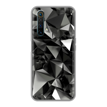 Силиконовый чехол на Realme X3 SuperZoom с принтом Черные кристаллы Силиконовый чехол на Realme X3 SuperZoom с принтом Черные кристаллы