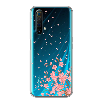 Силиконовый чехол на Realme X3 SuperZoom с принтом Ветка сакуры
