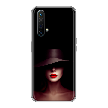 Силиконовый чехол на Realme X3 SuperZoom с принтом Девушка в шляпе