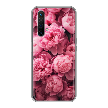 Силиконовый чехол на Realme X3 SuperZoom с принтом цветы пионы