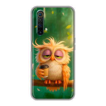 Силиконовый чехол на Realme X3 SuperZoom с принтом сова Силиконовый чехол на Realme X3 SuperZoom с принтом сова
