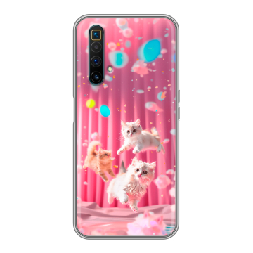 Силиконовый чехол на Realme X3 SuperZoom с принтом милые котики