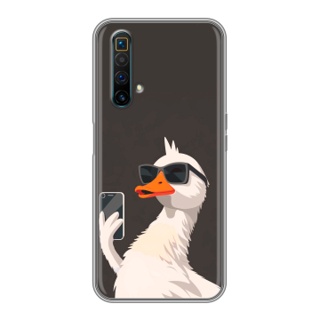 Силиконовый чехол на Realme X3 SuperZoom с принтом утка в очках