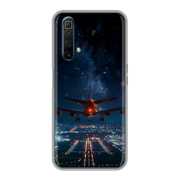 Силиконовый чехол на Realme X3 SuperZoom с принтом самолет