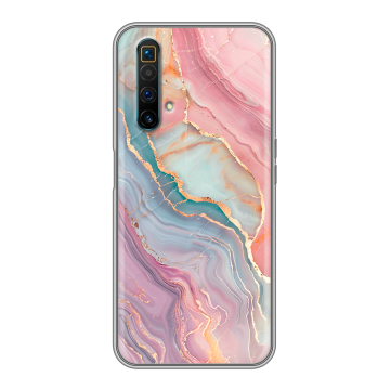 Силиконовый чехол на Realme X3 SuperZoom с принтом розовый мрамор