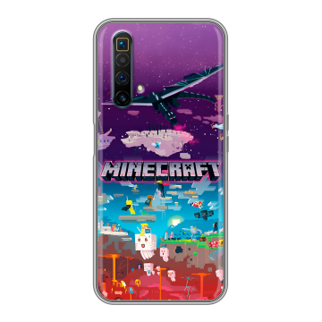 Силиконовый чехол на Realme X3 SuperZoom с принтом Майнкрафт Minecraft