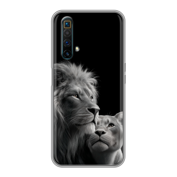 Силиконовый чехол на Realme X3 SuperZoom с принтом Лев кошки