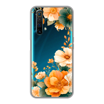 Силиконовый чехол на Realme X3 SuperZoom с принтом Цветы принт