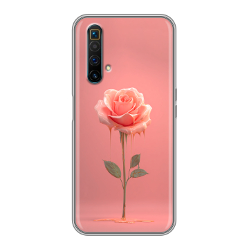 Силиконовый чехол на Realme X3 SuperZoom с принтом Розовая роза