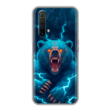 Силиконовый чехол на Realme X3 SuperZoom с принтом Медведь