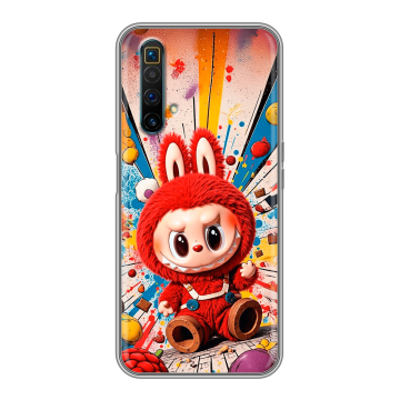 Силиконовый чехол на Realme X3 SuperZoom с принтом Labubu Лабубу Силиконовый чехол на Realme X3 SuperZoom с принтом Labubu Лабубу