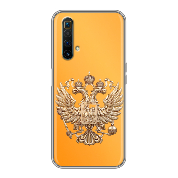 Силиконовый чехол на Realme X3 SuperZoom с принтом Герб Флаг России