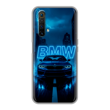 Силиконовый чехол на Realme X3 SuperZoom с принтом BMW БМВ Силиконовый чехол на Realme X3 SuperZoom с принтом BMW БМВ