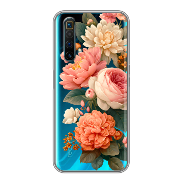 Силиконовый чехол на Realme X3 SuperZoom с принтом цветы