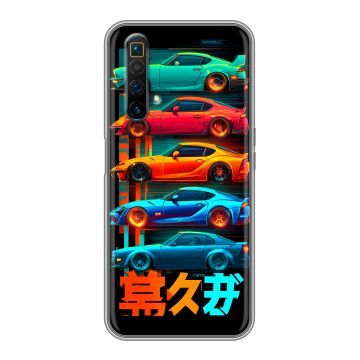 Силиконовый чехол на Realme X3 SuperZoom с принтом машины тачки