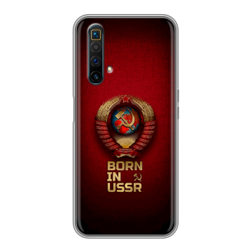 Силиконовый чехол на Realme X3 SuperZoom с принтом Флаг Герб СССР