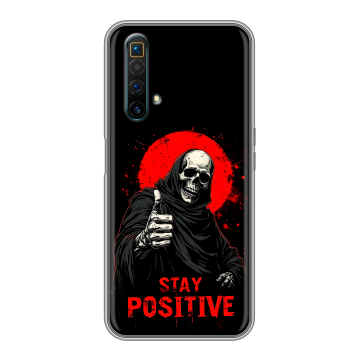 Силиконовый чехол на Realme X3 SuperZoom с принтом смешной скелет