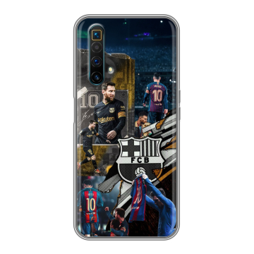 Силиконовый чехол на Realme X3 SuperZoom с принтом Messi Barcelona Силиконовый чехол на Realme X3 SuperZoom с принтом Messi Barcelona
